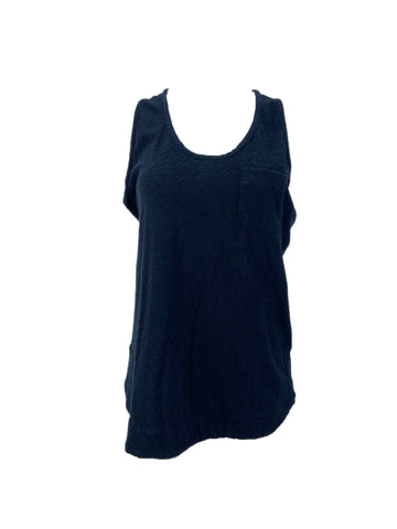 STEVEN ALAN Women's Navy Betty Sleeveless Tank Top Sz L NWT