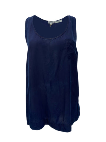 STEVEN ALAN Women's Navy Betty Sleeveless Tank Top Sz L NWT