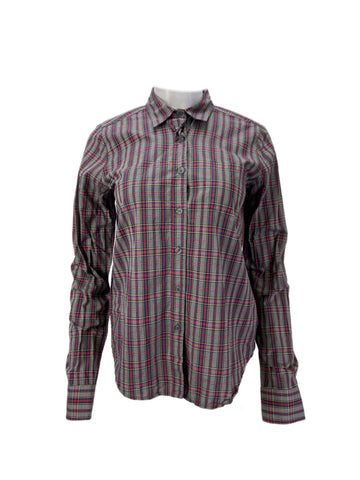 STEVEN ALAN Women's Multicolor Long Sleeve Plaid Casual Shirt NWT