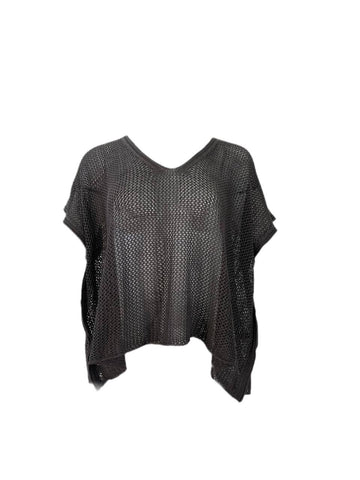 RICHARD CHAI Women's Grey Breathable Top #3R11 NWT