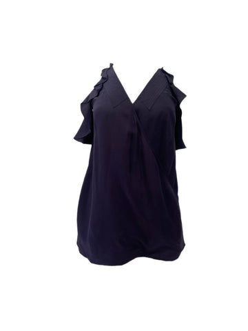 RICHARD CHAI Women's Violet V-Neck Blouse #3R12 NWT