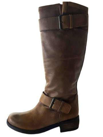 LIEBESKIND Women's Brown Leather Knee High Boots #LK2009 NWOB