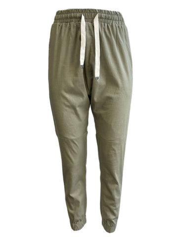 LOST IN LUNAR Women's Khaki Bailey Drawstring Pants Size US 2 NWT