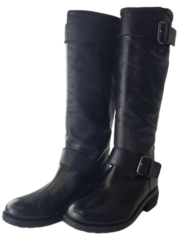 LIEBESKIND Women's Black Leather Knee High Boots #LK2009 NWOB