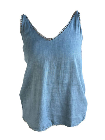 LOST IN LUNAR Women's Blue Sleeveless Top Size XS NWT