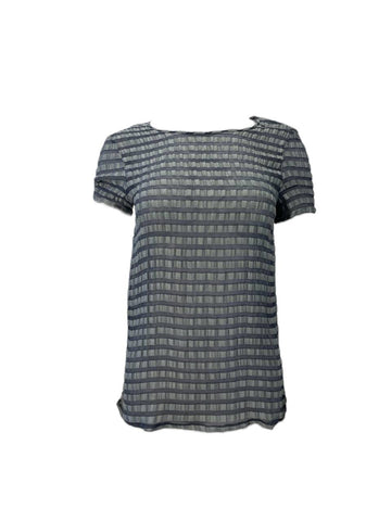 RICHARD CHAI Women's Silver Stripped Top #F11 NWT