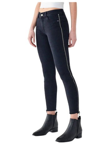 DL1961 Women's Novak Florence Cropped Mid Rise Instasculpt Skinny Jeans Size 28