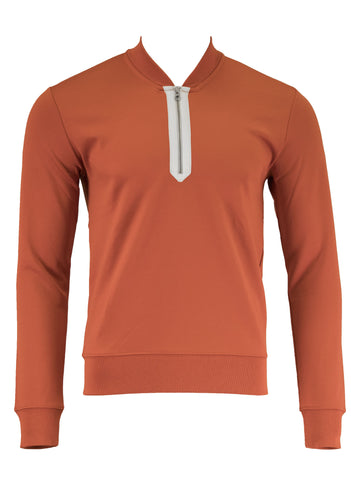 GANT RUGGER Sunset Orange Men's The Sporty Half Zip Crew 206141 Size M $195 NWT