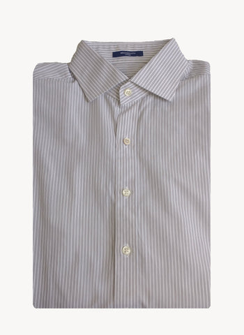 GANT Men's Grey Day Fitted Broadcloth Stripe Button Down Shirt 301857 Size M NWT