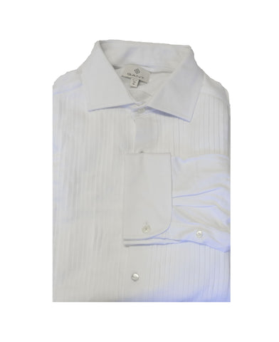 GANT DIAMOND G Men's White Pleat Bib Tux Fitted Spread 3050866 Size 40 $225 NWT