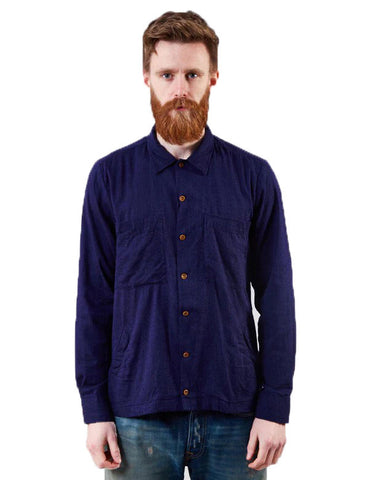 GANT Men's Shadow Blue Slub Shirt Jacket 348380 Size Medium $145 NWT