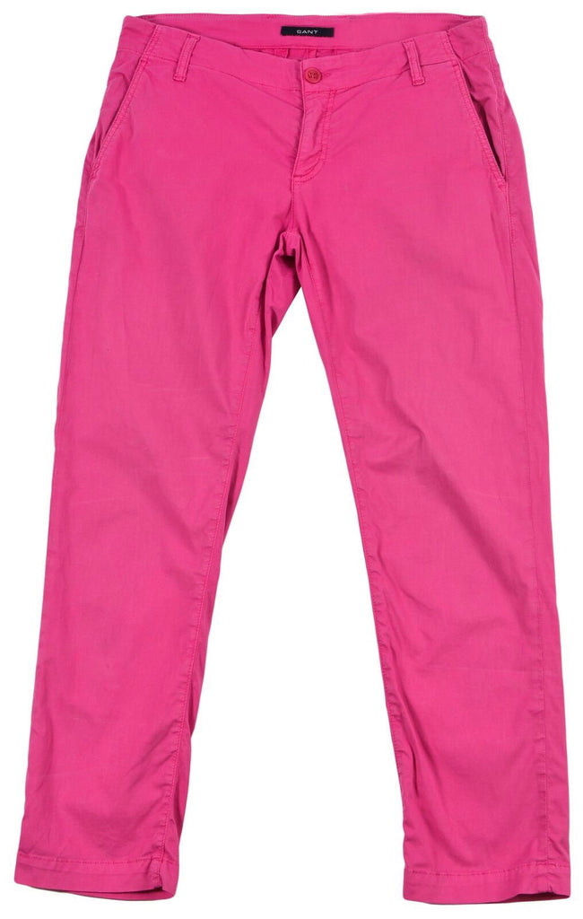 GANT Women's Cyklamen Pink Bright Poplin Pants 414662 $168 NWT