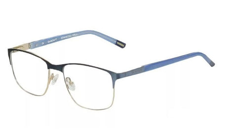 GANT Women's Square Metal GA4034 Eyeglass Frames 52-17-135  -Blue NEW