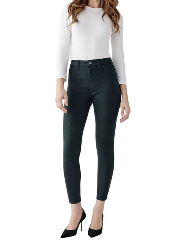 DL1961 Women's Deep Green Farrow Ankle High Rise Instasculpt Skinny Jeans NWT