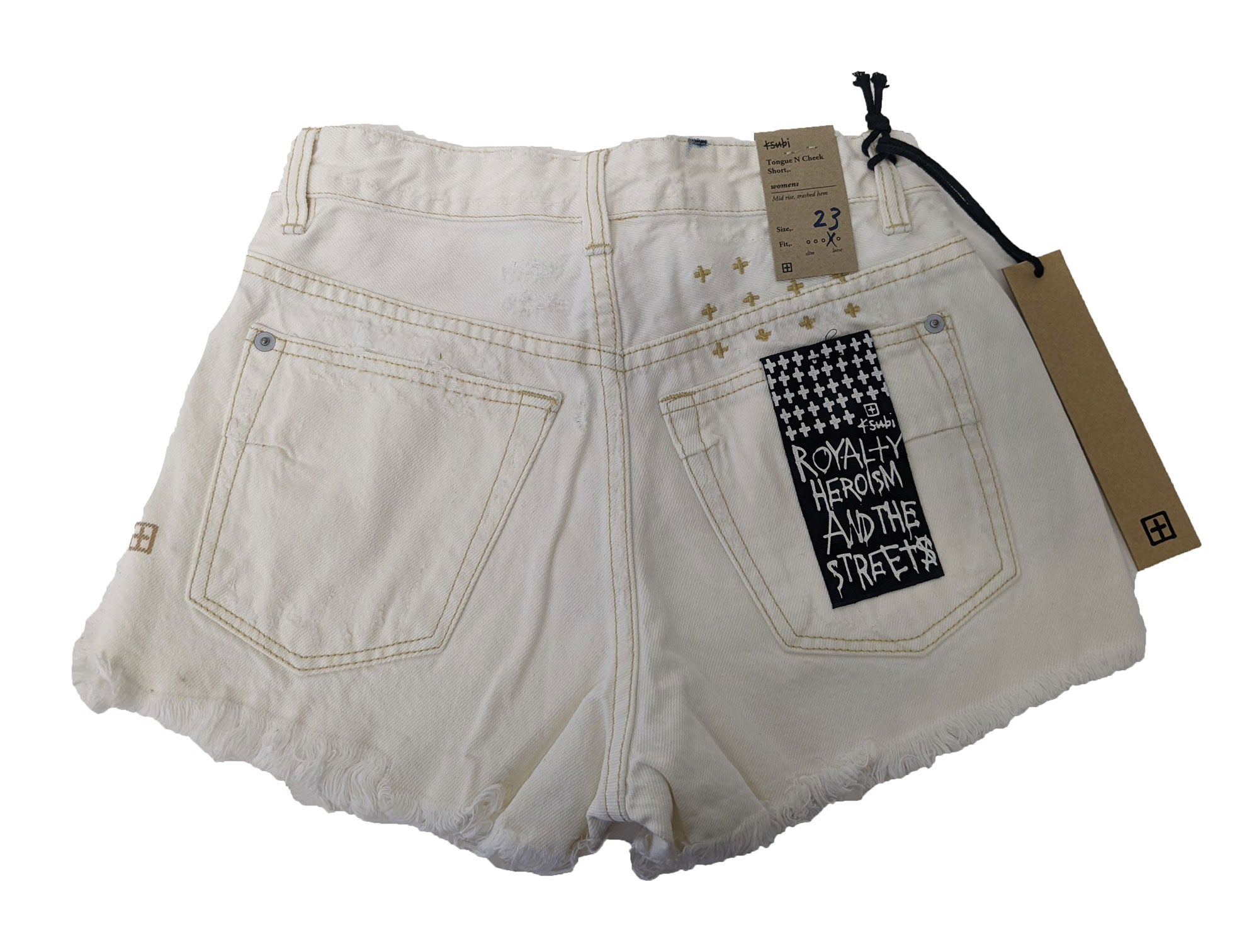 Ksubi Women s Wicked White Tongue n Cheek Cut Off Shorts Size 28 250 Walk Into Fashion