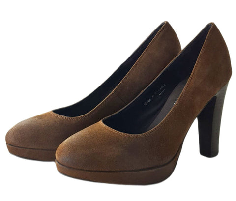 LIEBESKIND Women's Brown Nubuk 4 Inch Heel Pump #LK2011 NWOB