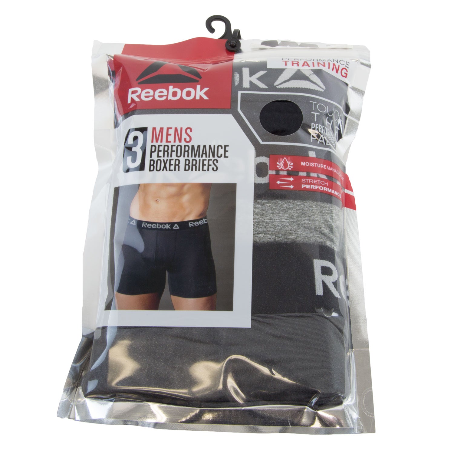 Reebok 3 Pack Mens Seamless Boxers Polyamide Blend Logo Branding