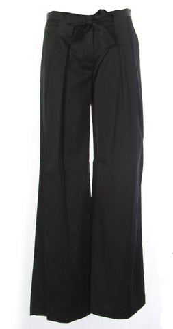 PICCIMORRA Womne's Wide Leg Belted Pants w/ Pockets IT 42 Black