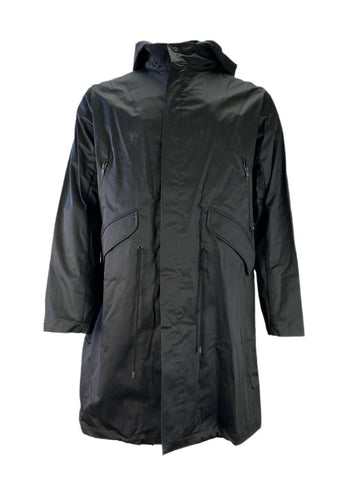 TIM COPPENS Men's Black Cotton Hooded Parka Size L NWT