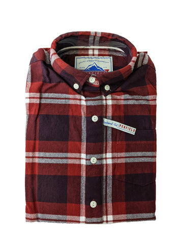 Penfield Women's Red Riverview Check Boyfriend Fit Shirt Size X-Small NWT