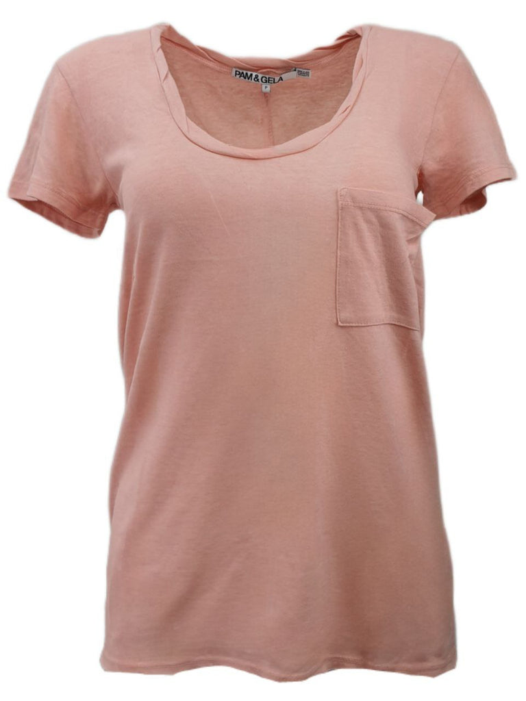 PAM & GELA Women's Pink Petal Sophie Tee #B00JG891 Petite X-Small NWT