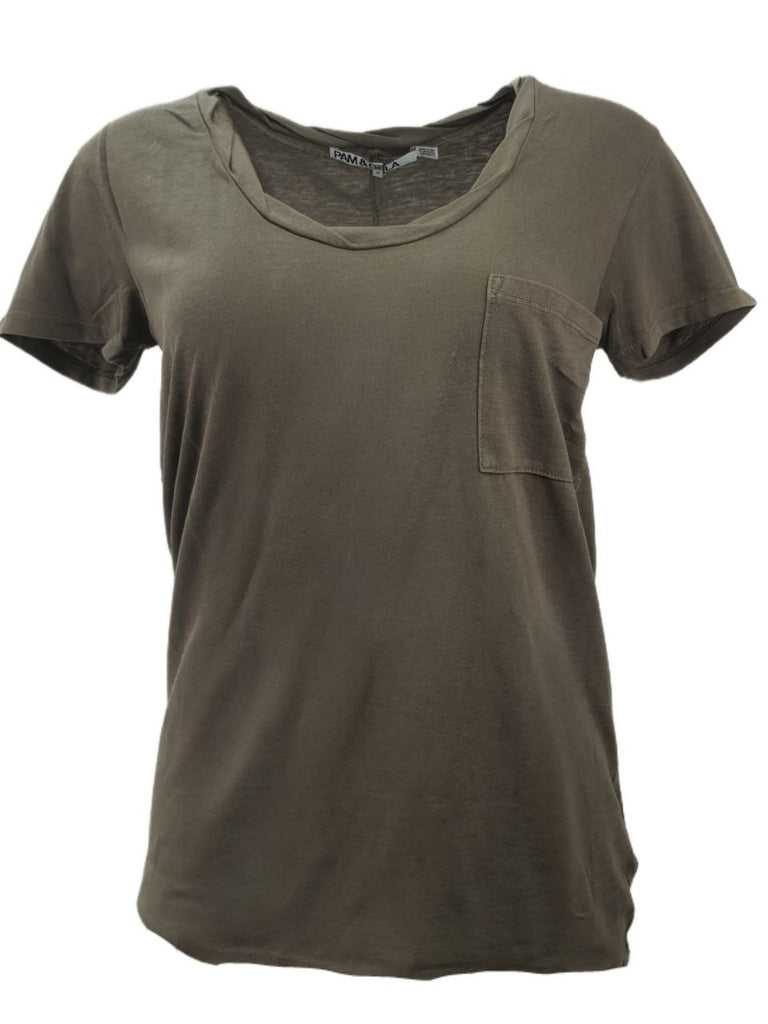 PAM & GELA Women's Green Private Sophie Tee #B00JG891 Petite X-Small NWT