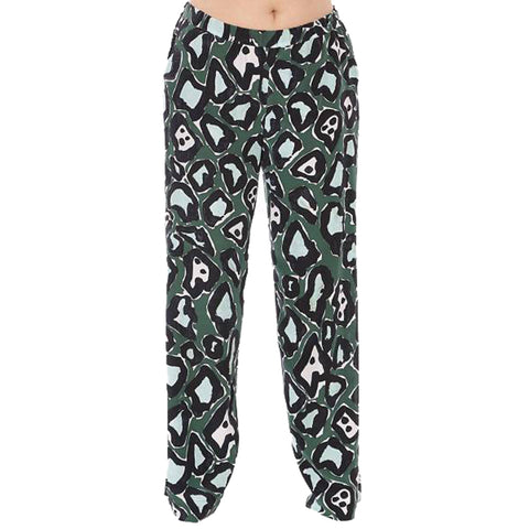 MARINA RINALDI Women's Green Regia Printed Pure Silk Pants $800 NWT