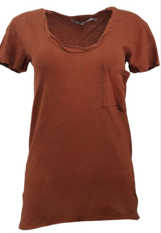 PAM & GELA Women's Brown Rust Sophie Tee #B00JG891 Petite X-Small NWT