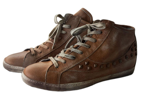 LIEBESKIND Women's Brown Sand Ankle High Sneakers #LK5017 10.5 NWOB