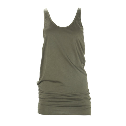 OAK NYC Unisex Grunge Side Cowl Long Tank MT048 $82 NEW