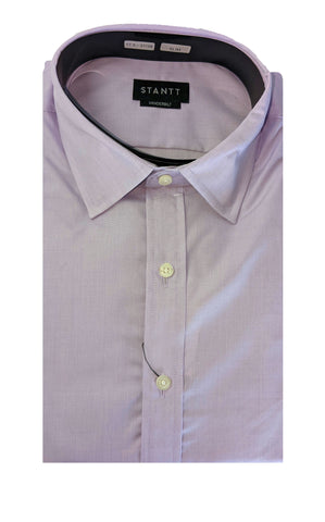 STANTT Men's Heather Purple Business Casual End on End Shirt Vanderbilt Fit NWT