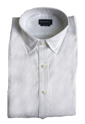 STANTT Men's White Twill Business Casual Button Up Shirt Cortland Fit NWT