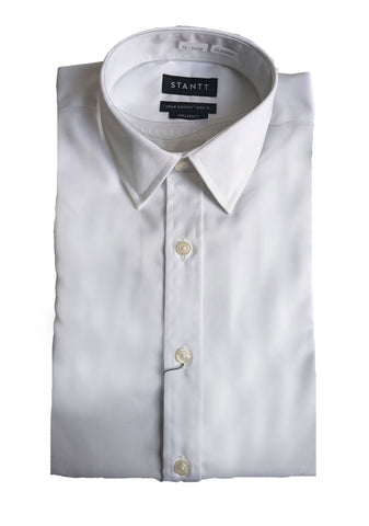 STANTT Men's White Twill Business Casual Button Up Shirt University Fit NWT