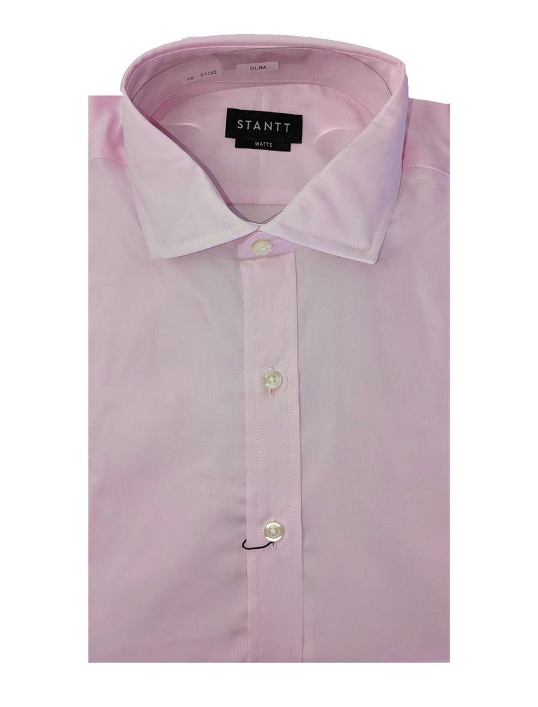 STANTT Men's Light Pink End on End Cutaway End on End Shirt Watts Fit 16 -31/32