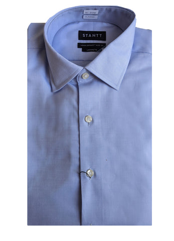 STANTT Men's Light Blue W.R. Heart Dobby Mod Spread Shirt Lafayette Fit NWT