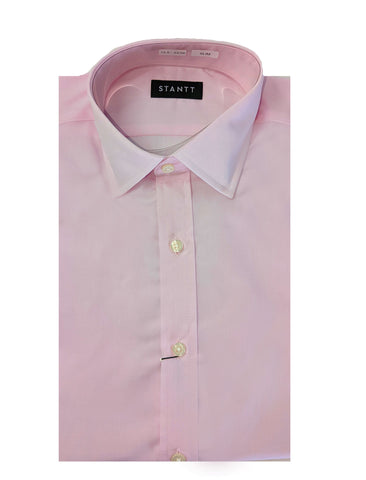 STANTT Men's Light Pink Mod Spread End on End Shirt Stanton Fit 15.5- 33/34 NWT