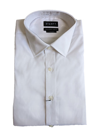 STANTT Men's White Poplin Mod Spread Button Up Shirt Jackson Fit  NWT