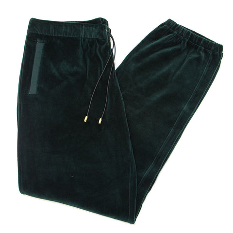 Versace Men's Velour Jogger Track Pants XX-Large Dark Green