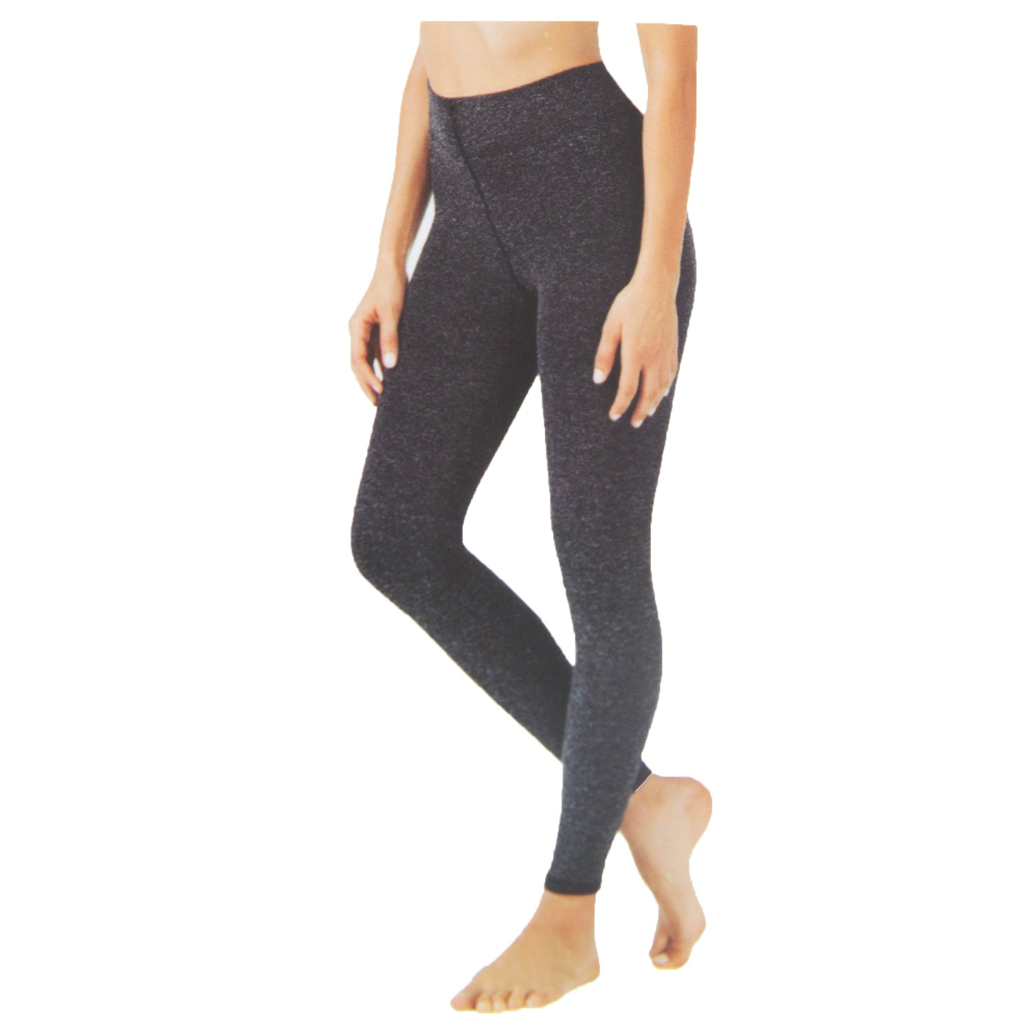 Women's Fleece Pants Tights Leggings Fleece lined Heath Grey Black