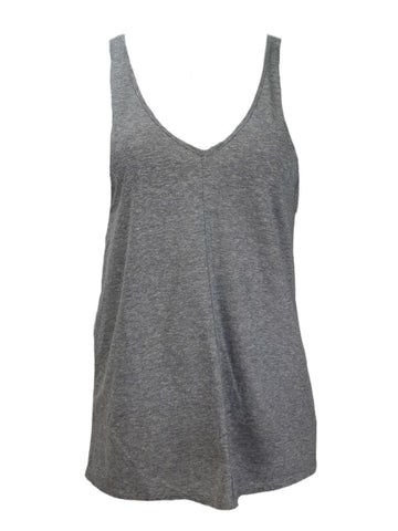 TEREZ Women's Grey Ribbon Tank Shirt #43202846 NWT