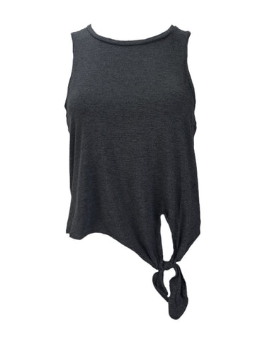 TEREZ Women's Grey Bow Tank Shirt #2292545 Small NWT