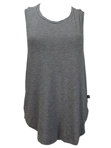 TEREZ Women's Grey Rainbow Tank Shirt #2326544 Large NWT