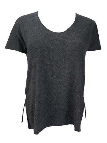 TEREZ Womem's Grey Ripped T-Shirt #2302545 NWT