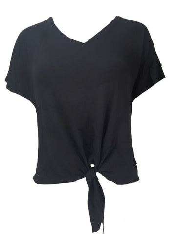 TEREZ Women's Black Bow T-Shirt #2436546 NWT