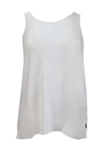 TEREZ Women's White Crossback Tank #2303547 Large NWT