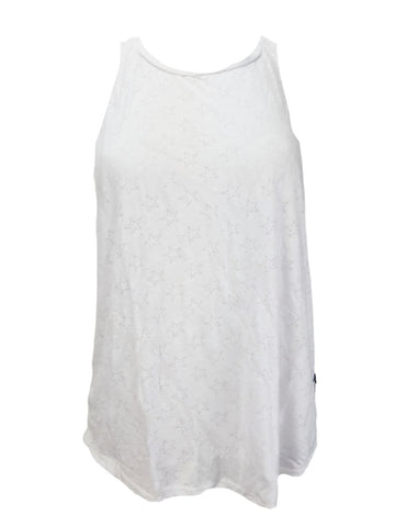 TEREZ Women's White Stars Tank #25118685 Large NWT