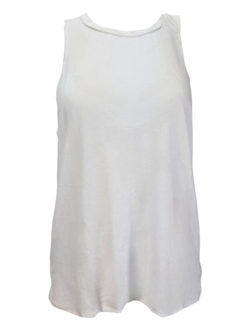 TEREZ Women's White Round Neck Tank #32702 NWT