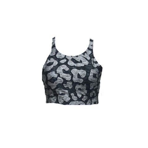 TEREZ Women's Black Love And Leopard Sports Bra #25018595 NWT