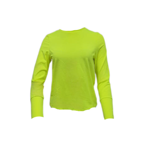 TEREZ Women's Neon Green Elcat Bode Care Long Sleeve #25728906 XL NWT