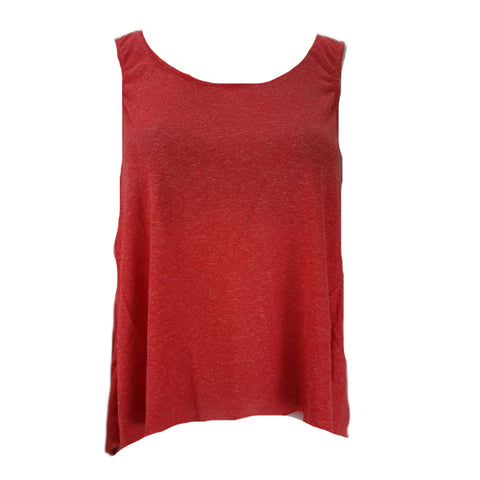 TEREZ Women's Red Poly Linen Knub Tank #23708316 NWT